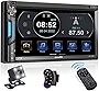 aboutBit Bluetooth Double Din Car Stereo - 7 inch HD Touchscreen MP5 Player Car Audio Receiver – Phonelink | Rearview Camera | AM/FM Radio | USB/SD/AUX | Subwoofer | SWC | Wireless Remote Control