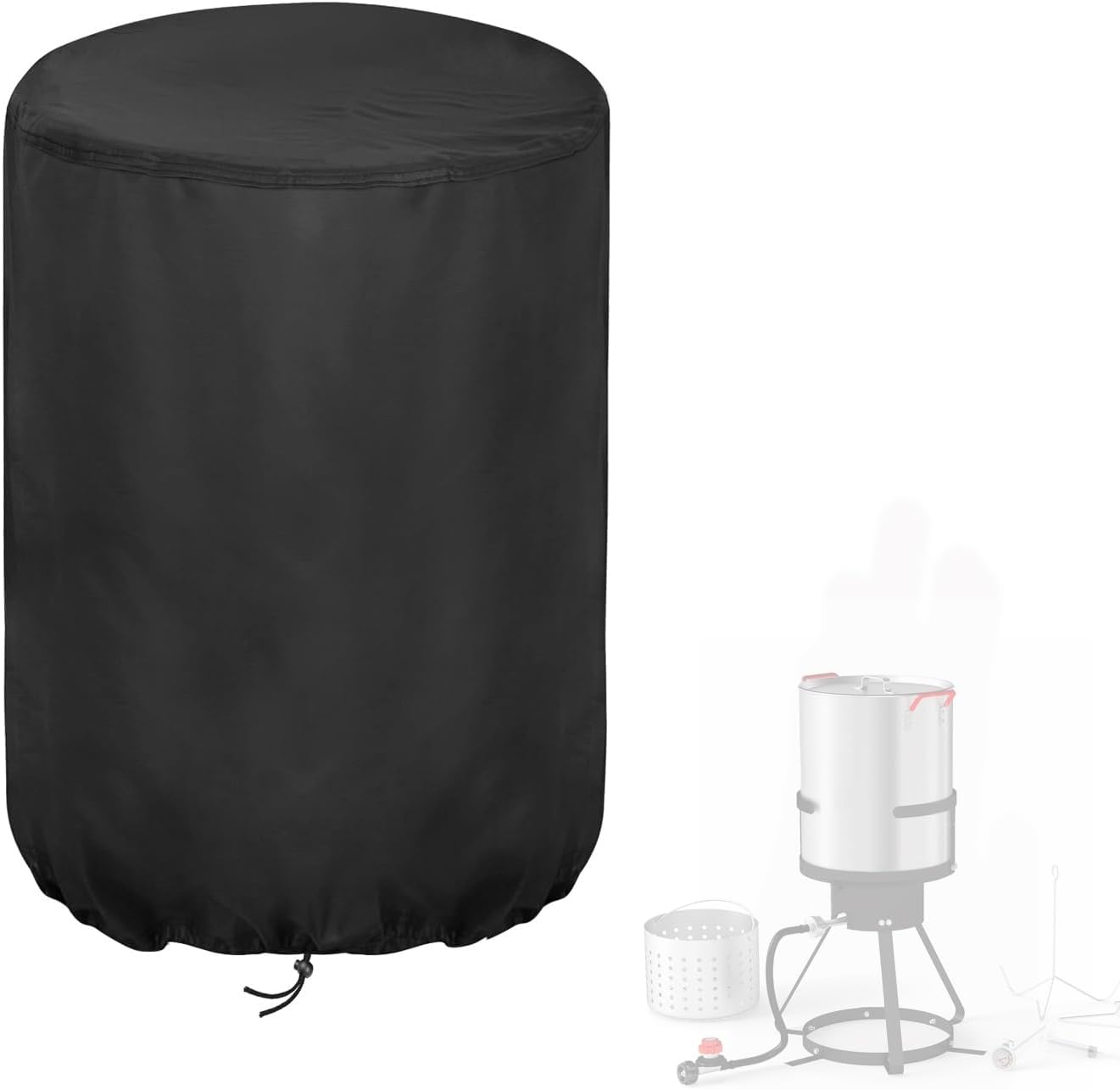 Outdoor Fryers Cover for FIRE RIOT Deep Fryer with Double Burner Propane Stove Outdoor, Portable Waterproof Turkey Fryer Cover - 29" D x 18.5" W x 31" H