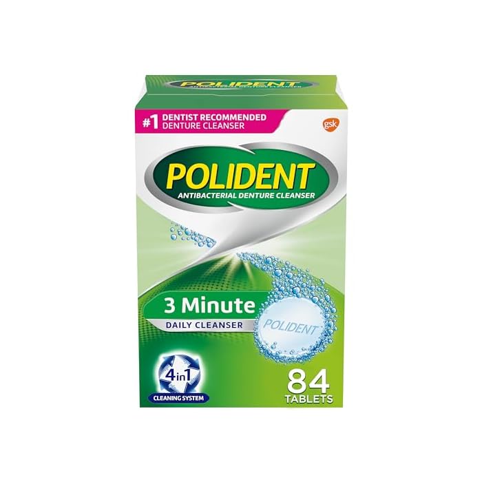 Polident 3 Minute Denture Cleanser Tablets - 84 Count