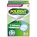 Polident Denture Cleaning Tablets, 3 minute triple mint antibacterial, 84 count (Pack of 3)