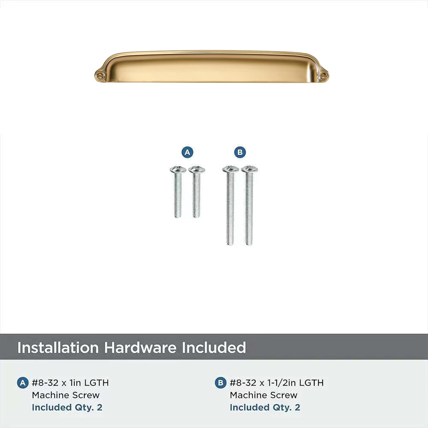 khtumeware 10 Pack Brushed Brass Cup Pulls 4 Inch Center to Center - Cabinet & Drawer Handles for Kitchen Hardware