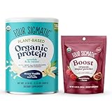 Four Sigmatic Plant Based Vanilla Protein + Perform Super Powder Workout Bundle Clean Vegan Protein for Brain Function and Immune Support | Superfood Powder with Adaptogens & Antioxidants