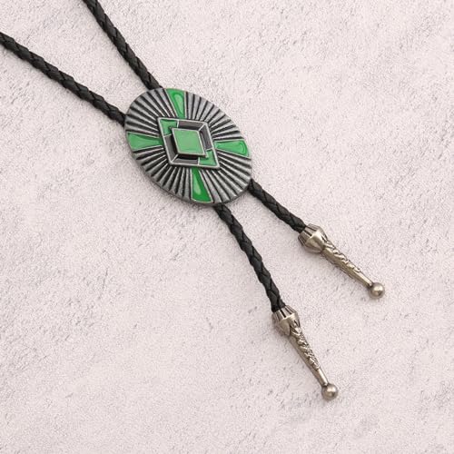 Image of GelConnie Bolo Ties for Men Women Western Cowboy Tie Mens Western Necklace Leather Necktie Gold Bolero Tie Cowboy Necklace