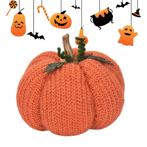 Genérico Decoración De Calabaza De Ganchillo - Decoración De Calabaza para Otoño | Adorno Manual De para Centros De Mesa, Otoño, Estanterías, Dormitorio, Sala De Estar, Porche, Temporada De