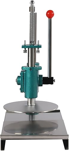 Miniatura 9 de Máquina manual de prensa de masa de pizza, máquina de prensa de pastelería de pizza de 9.5 pulgadas, prensa de pizza de acero inoxidable, diseño de