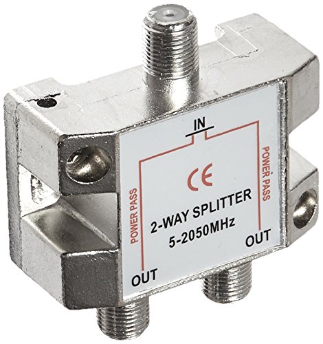 Morris 45034 2 Way Splitter with Ground Block, 2050 MHz, Satellite, 1-Pack