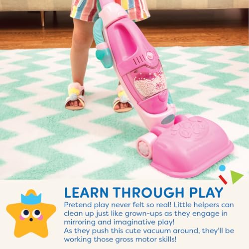 Image of Battat Play Circle Toy Vacuum, 2-in-1 Home Neat Home with Sound, Playset