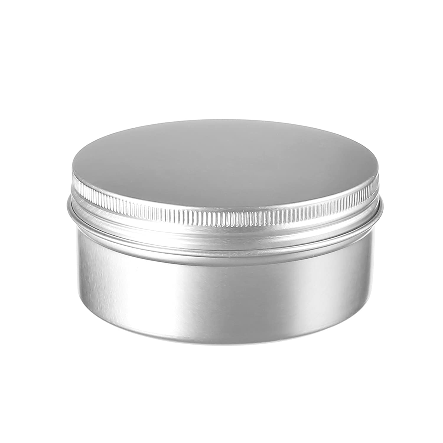 Othmro Silver 150Ml Aluminium Tin Jars, 10Pcs Round Metal Tins Empty Storage Containers, Makeup Storage Can Candles Jars Tins With Lid For Diy Crafts Travel Storage (150Ml/5Oz)