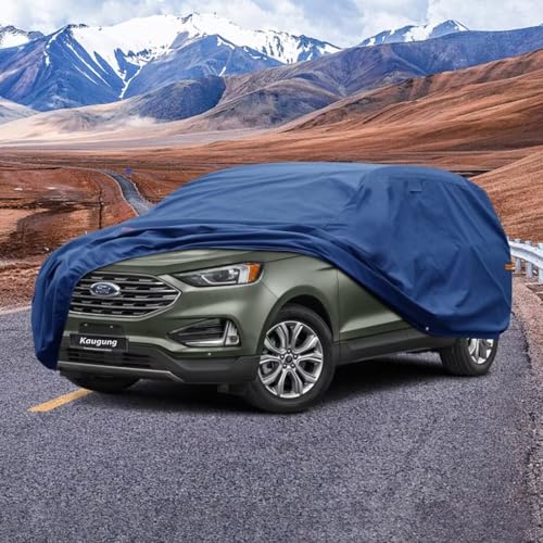 Image of Kaugung Heavy Duty SUV Cover Custom Fit for Ford Edge (2006-2025),SUV Car Cover Waterproof All Weather with Anti-Theft Lock,Sun, Rain, Dust & Snow Protection.(USA Warehouse,Within 3-7 Days)