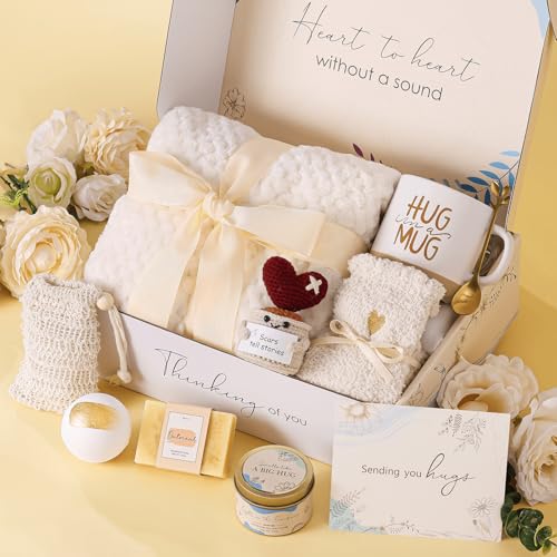 Get Well Gifts for Women Care Package Feel Better Gifts Baskets After Surgery Cancer Patients Miscarriage for Sick Friend Chemo Encouraging Pamper Comfort Wellness Hug Box For Her Self Care With Mug - Image 3