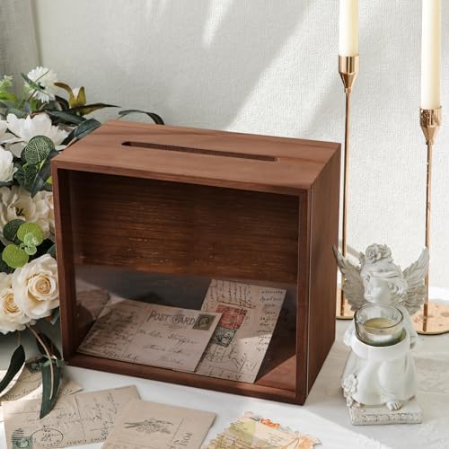 Amazon.com: OurWarm Wooden Card Box for Reception, Money Gift Card Box ...