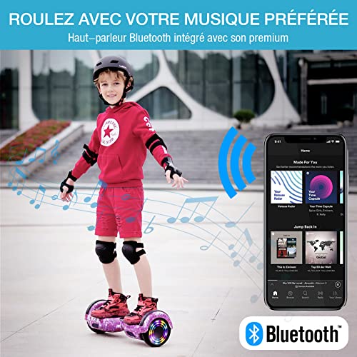 Hoverboards-65-Pouces-Gyropode-pour-Enfants-Bluetooth-et-LED-Hoverboard-Auto-equilibre-Scooter-electrique-Auto-equilibrage-pour-Adult-Hover-Balance-Board Hoverboards 6,5 Pouces Gyropode pour Enfants Bluetooth et LED Hoverboard Auto-équilibré Scooter électrique Auto-équilibrage pour Adult Hover Balance Board