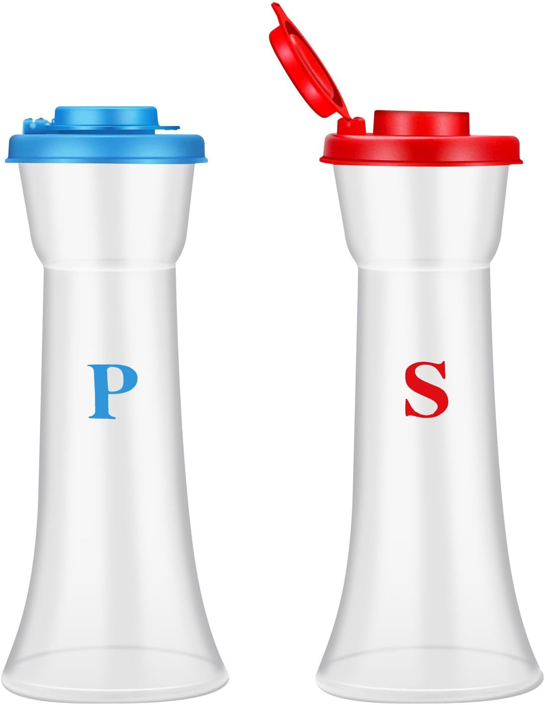 Yenblow 2 Pack Large Plastic Salt and Pepper Shakers with