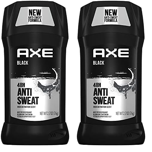 AXE Antiperspirant Stick For Men 48 Hour Sweat And Odor Protection For Long Lasting Freshness, Black Frozen Pear And Cedarwood Men's Deodorant 2.7oz (Pack of 2)