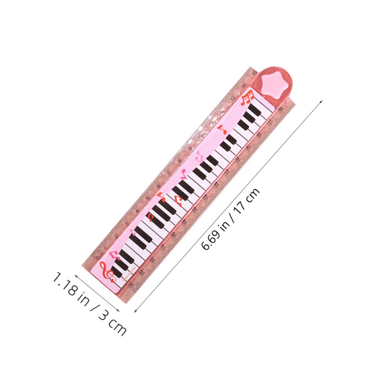 Règles Transparentes Avec Motif Musique - Lot De 10 Pièces - 16 Cm - Notes De Musique Et Clavier De Piano - Pour école, Bureau, Cours De Musique - Outil De Mesure Créatif - 2