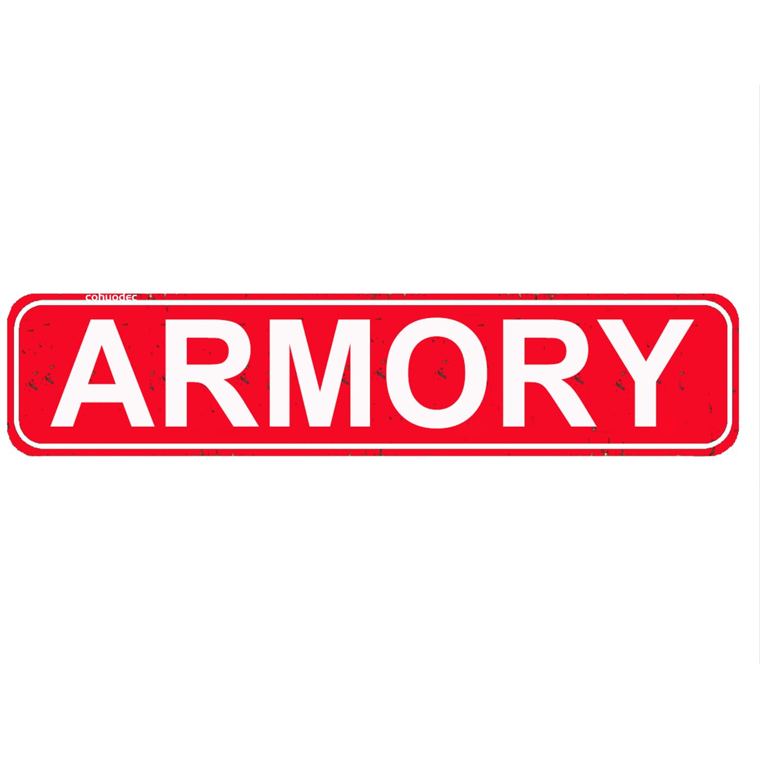 Armory Decor Rustic Street Metal Sign for Home Patio Garden Bar Farm House Garage Wall Decor Red Tin Signs 4x16 Inch