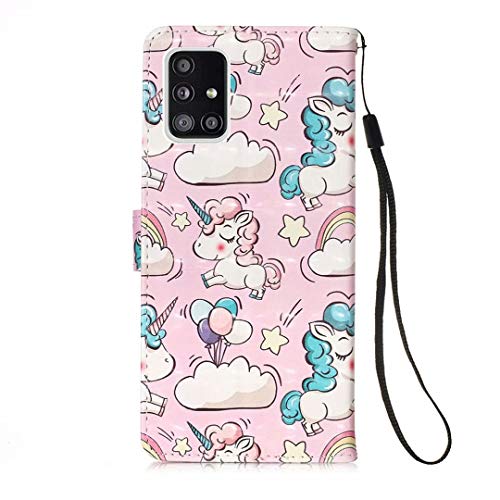 WJMWF Hoesje voor Samsung Galaxy A51 5G 3D Patroon PU lederen Portemonnee Flip Cover Magnetische Sluiting,met Kaartsleuf… - Image 4
