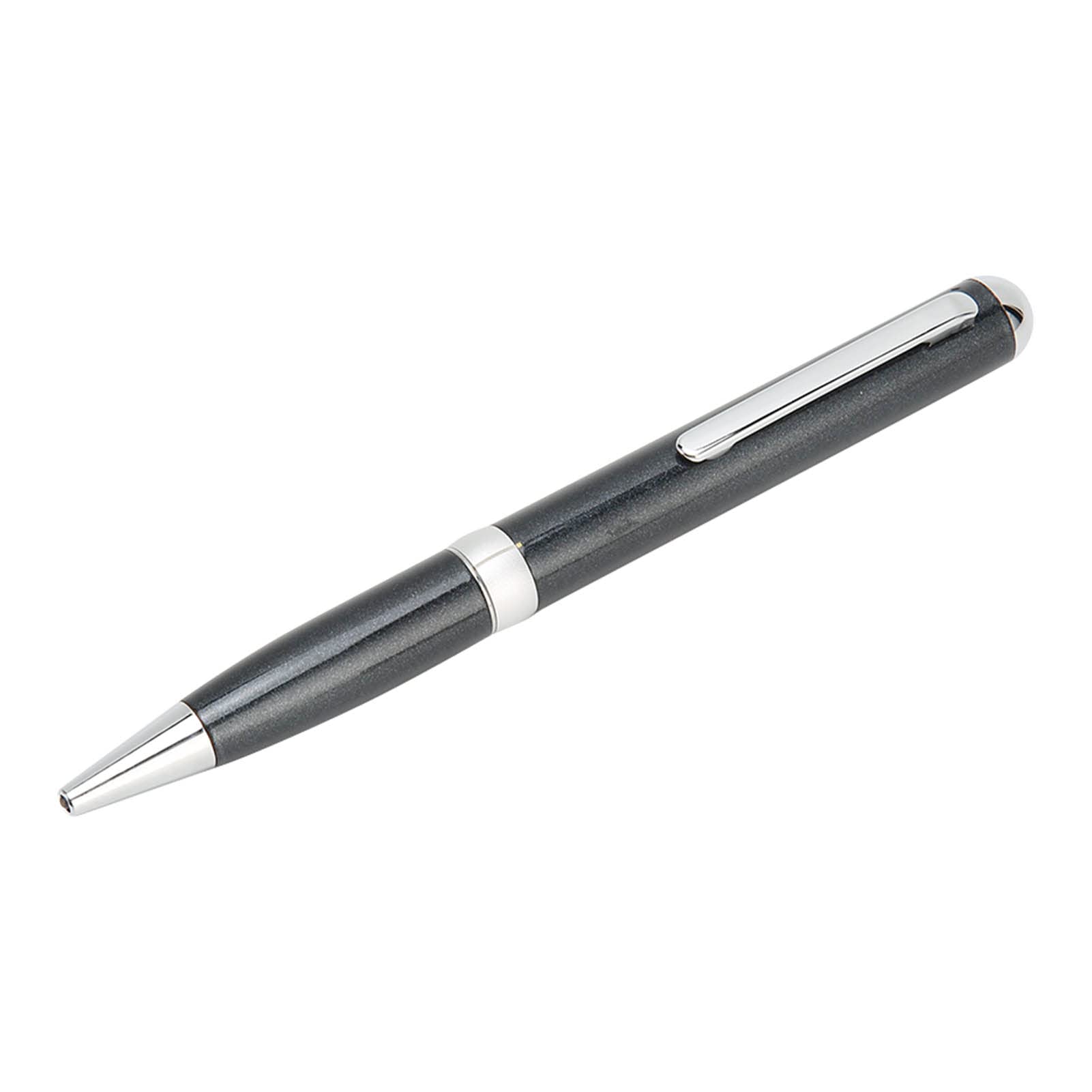 Grabadora de Voz Portátil, Grabación Bidireccional, Reducción de Ruido, Bolígrafo de Firma, Plug and Play con Auriculares, Aleación de Cobre (Inglés Neutro, Negro)