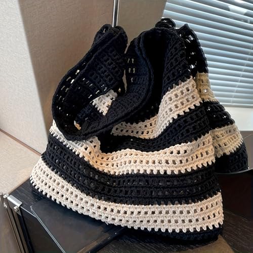 Bolso de mano tejido artesanal para mujer miniatura 3