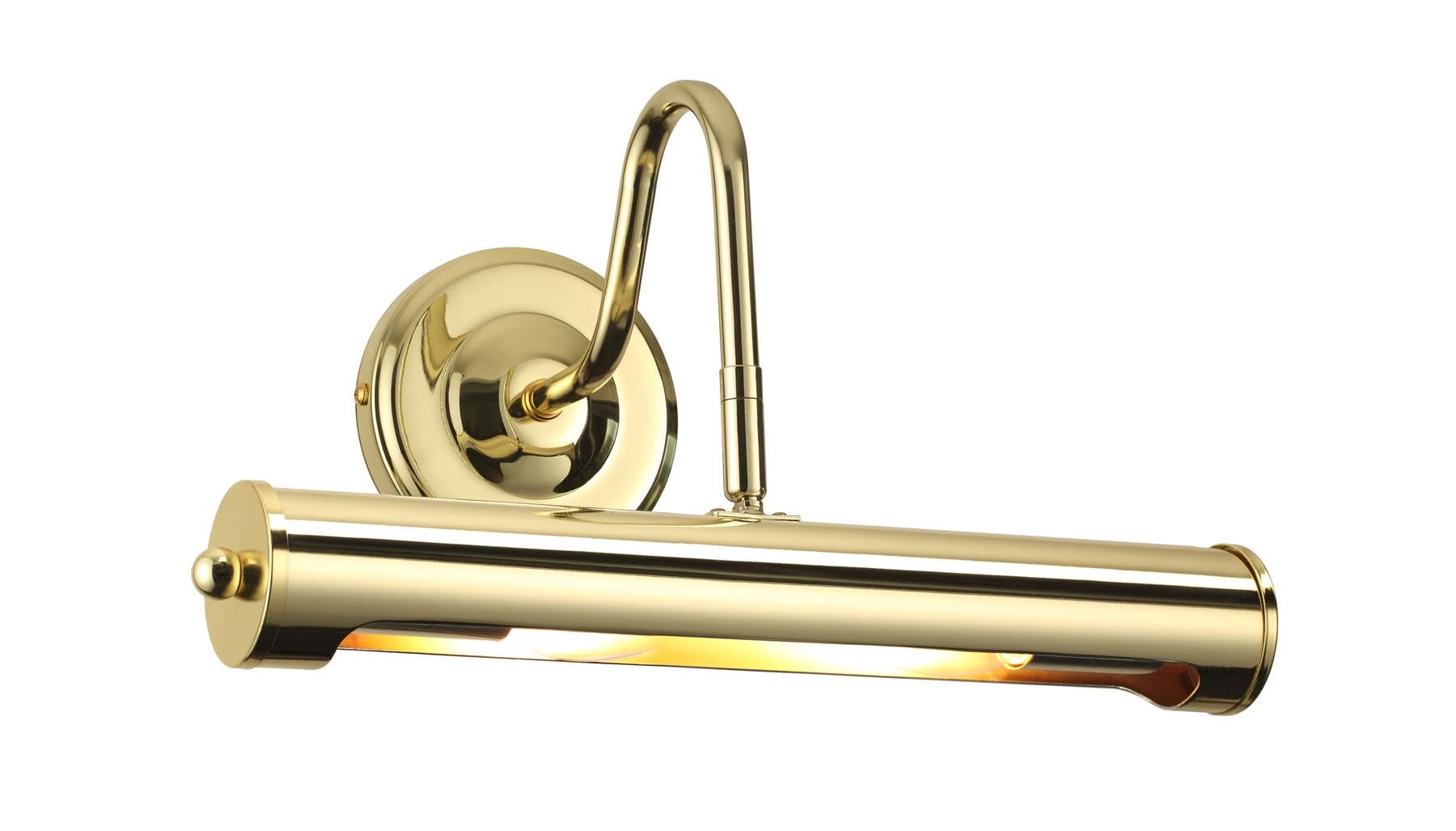 Lights4Living 09-122 12 inch Polished Brass Swan Neck Picture Light