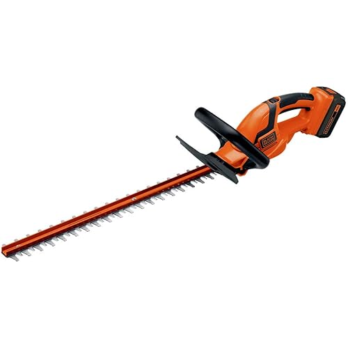 BLACK+DECKER 40V MAX Hedge Trimmer, Cordless, 24-Inch Blade, Battery and Charger Included (LHT2436)
