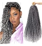 Passion Twist Hair 18 Inch 6 Packs/Lot Water Wave Crochet for Passion Twists Long Bohemian Hair B...