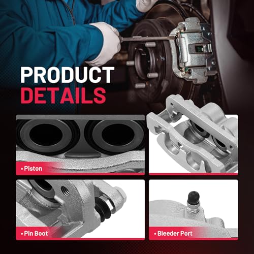 Image of BDFHYK 18-B4919A Front Disc Brake Caliper with Bracket Compatible with Cadillac Escalade ESV EXT XTS, Compatible with Chevrolet Avalanche Express Silverado Suburban 1500 Tahoe 2008-2020, 2pcs