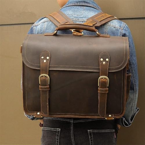 Large Capacity Handbag Multifunctional Backpack Retro Travel Backpack Messenger Bag4