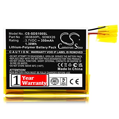 BCXY 363830PL SDMX26 Battery Replacement for SANDlSK Sansa Clip Clip Jam