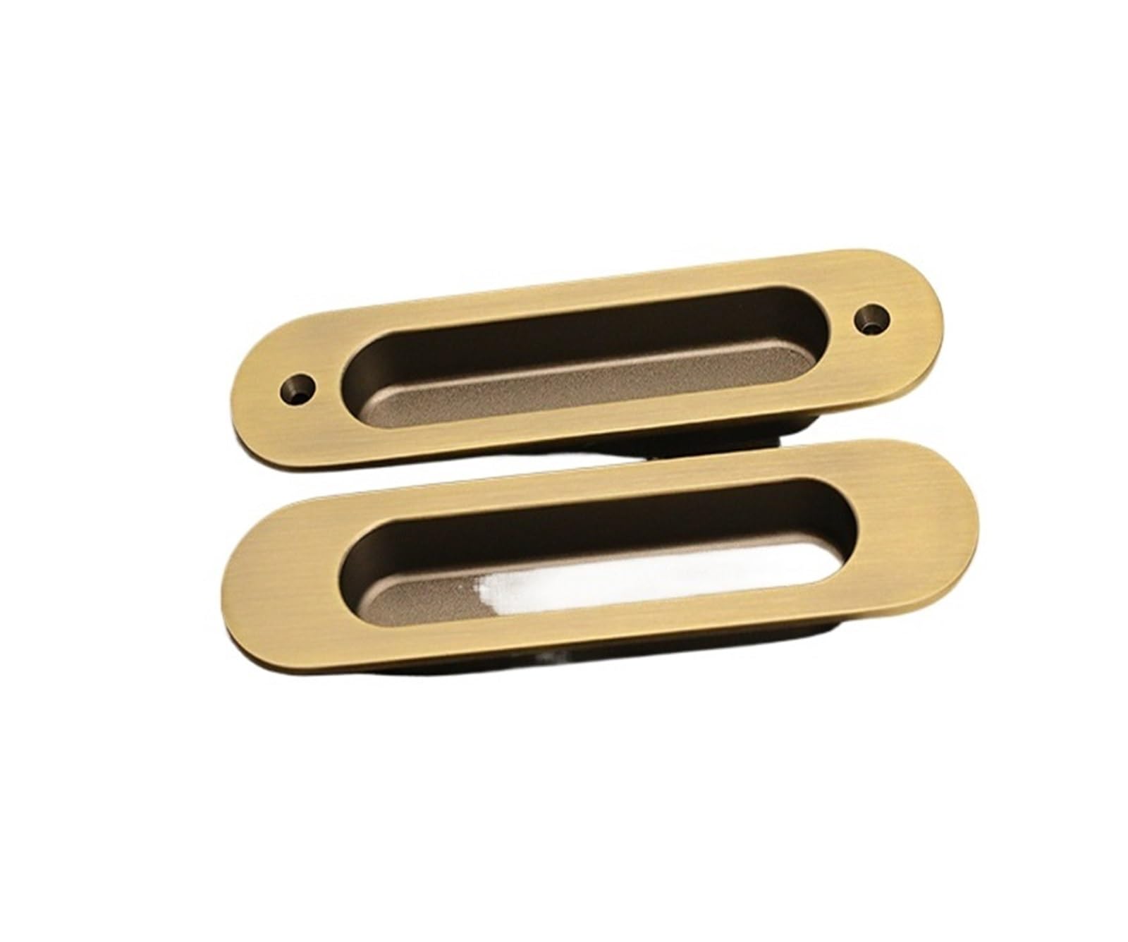 NYRXRYTCA Chinese Retro Sliding Door Lock Indoor Cabinet Wooden Door Double-Sided Sliding Door Lock Bathroom Balcony Flat Push Button European Style(KS03 bronze)