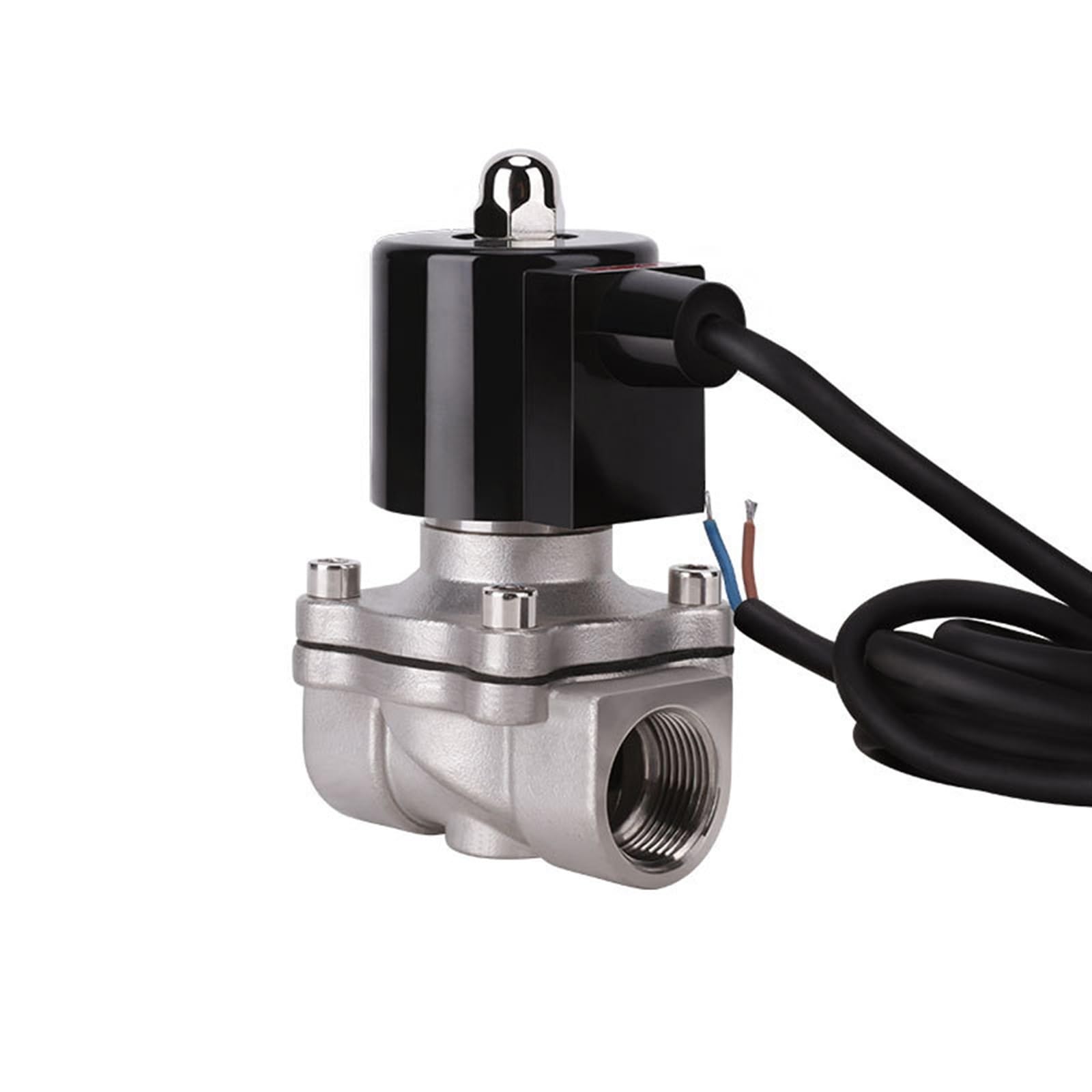 Ieumjnat Npt-24Vdc-Viton-Seal 3/4" Normally Closed 304 Stainless Steel Fountain Solenoid Valve 110V 24V 12V 24V For Underwater(Npt-24Vdc-Viton-Seal)