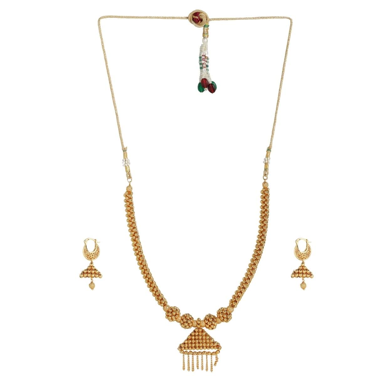 ACCESSHER Gold Plated Handcrafted Thushi Necklace Jewellery set For women (B09ND81884) Amazon Price History, Amazon Price Tracker