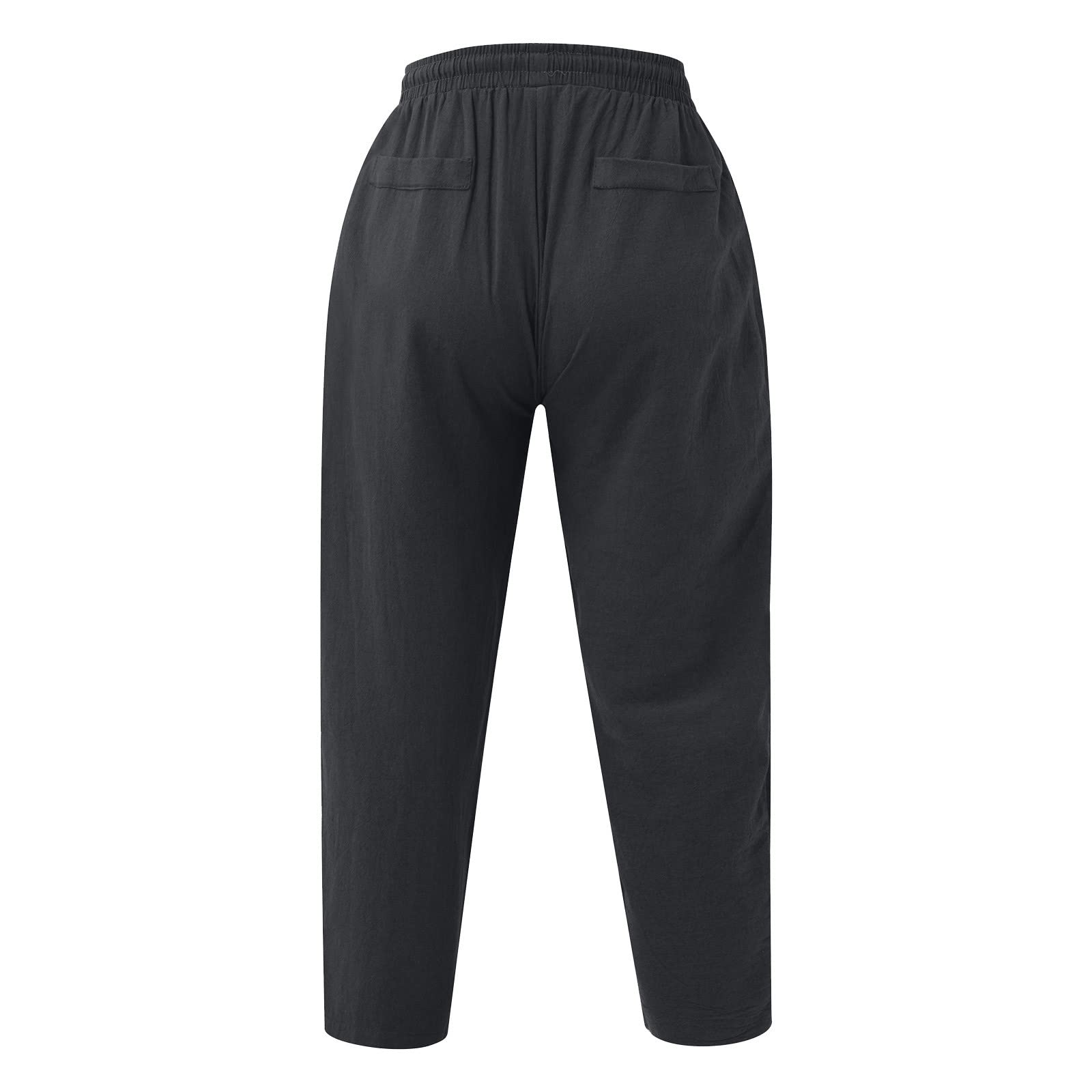 Cargohose Herren Slim Fit - Baumwolle Polyester Freizeithose Mit Taschen Und Kordelzug