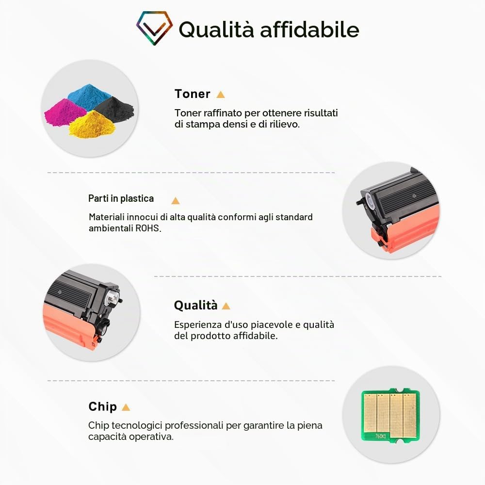 TN423 MFC-L8690CDW Cartuccia di toner Compatibile per Brother TN-423 TN 423 per HL-L8360CDW DCP-L8410CDN MFC-L8900CDW HL-L8260CDW TN-421 TN421 Series Inchiostro Stampante Nero Ciano Giallo Magenta