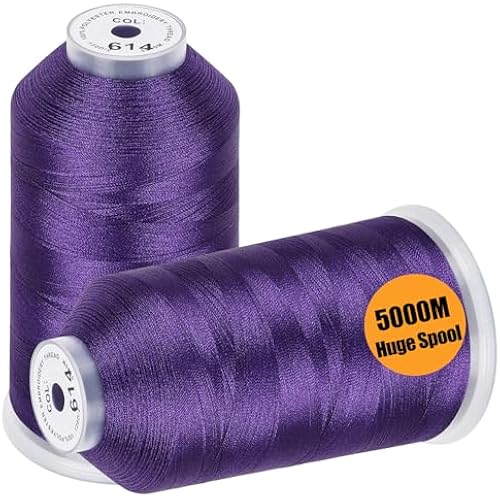 New brothread 2 Huge Spools Embroidery Machine Thread -Purple