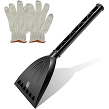 Ice Scrapers for Car Windshield with Glove, Multifunctional Winter Snow Cleaning Tool with Ergonomic Handle, Anti-Scratch Window Frost Removal Tool for Cars, Trucks, SUVs (1Set)
