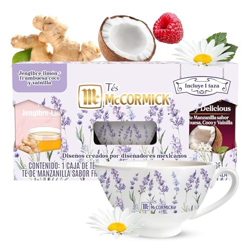 Reviews de Tazas de té que Puedes Comprar On-line. 43 McCormick Té Limón y Fram Coco y Vain con Taza Lavanda 3pza