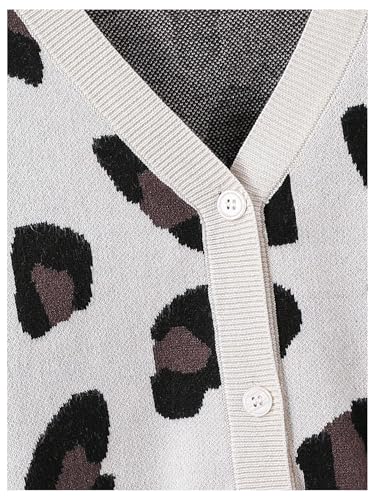Image of WDIRARA Girl's Strawberry Printed Button Front Long Sleeve Casual Cardigan Sweaters