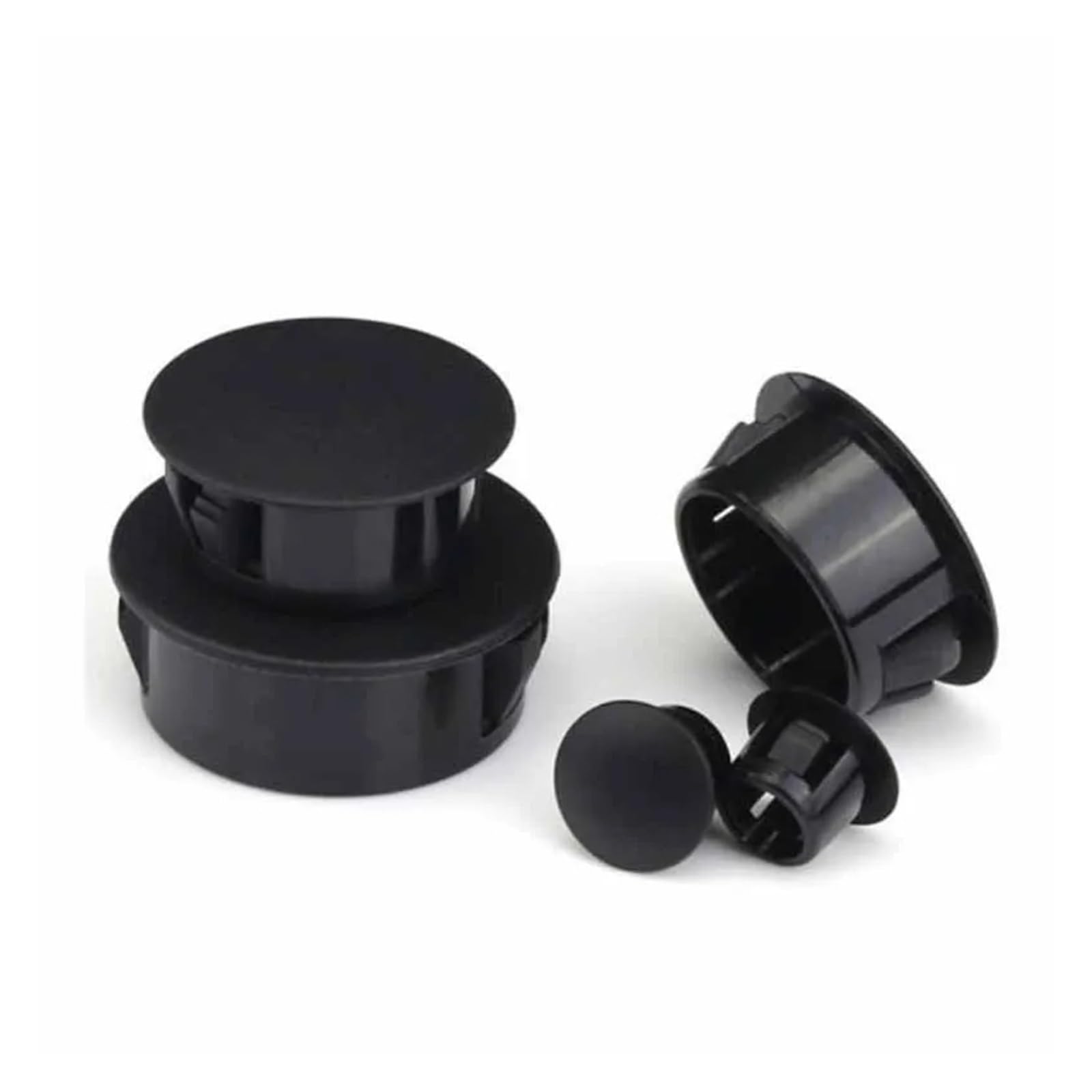 Juego de tapones for orificios de plástico redondo, juego de tapones for orificios con botones a presión, tapas de nailon de 6-25 mm, 5-26 mm, 400 unidades(White,5-26mm)