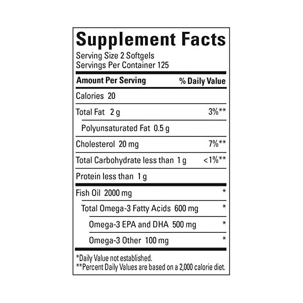 Nature-Made-Fish-Oil-1000-mg-250-Softgels-Value-Size-Fish-Oil-Omega-3-Supplement-For-Heart-Health Nature Made Fish Oil Supplements 1000 mg Softgels, Omega 3 for Healthy Heart Support, 250 Softgels, 125 Day Supply