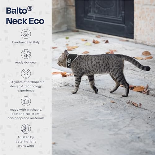 Image of Balto Neck Eco E-Collar Alternative - Feline Recovery Collar - Padded Cat Cone - Pre /Post Surgery Helps Protect Wounds and Rashes- Body Only Protection, Extra Extra Small