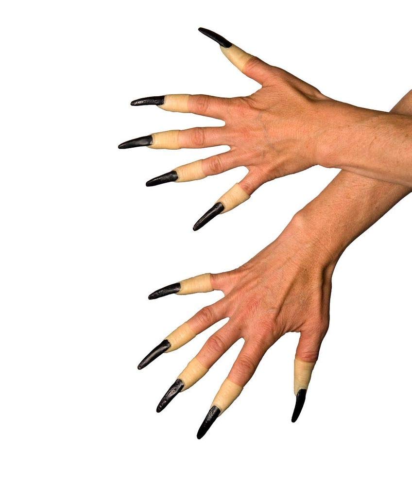 20-teiliges Hexen-Nagel-Set Mit Latex-Vampirnägeln & Elastischer Hexennase – Halloween Kostüm Zubehör