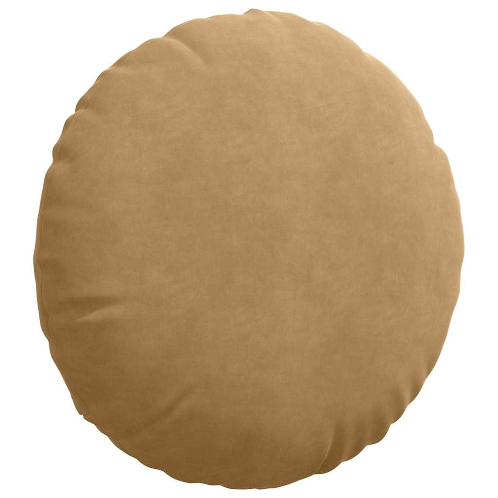 Poduszka do siedzenia, zestaw 2 sztuk, kolor brązowy, Ø 50 x 19 cm, aksamitna, poduszka do siedzenia, poduszka na krzesło, poduszka na ławkę, poduszka na podłogę, ergonomiczna, nadaje się do