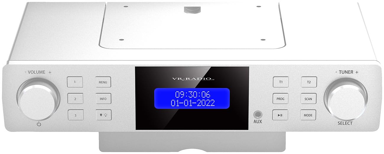 VR-Radio Digitalradio: Unterbau-Küchenradio DAB+/UKW, RDS, Wecker, Timer, LCD-Display, AUX (Unterbau Radio, DAB Küchenradio, Badezimmer)