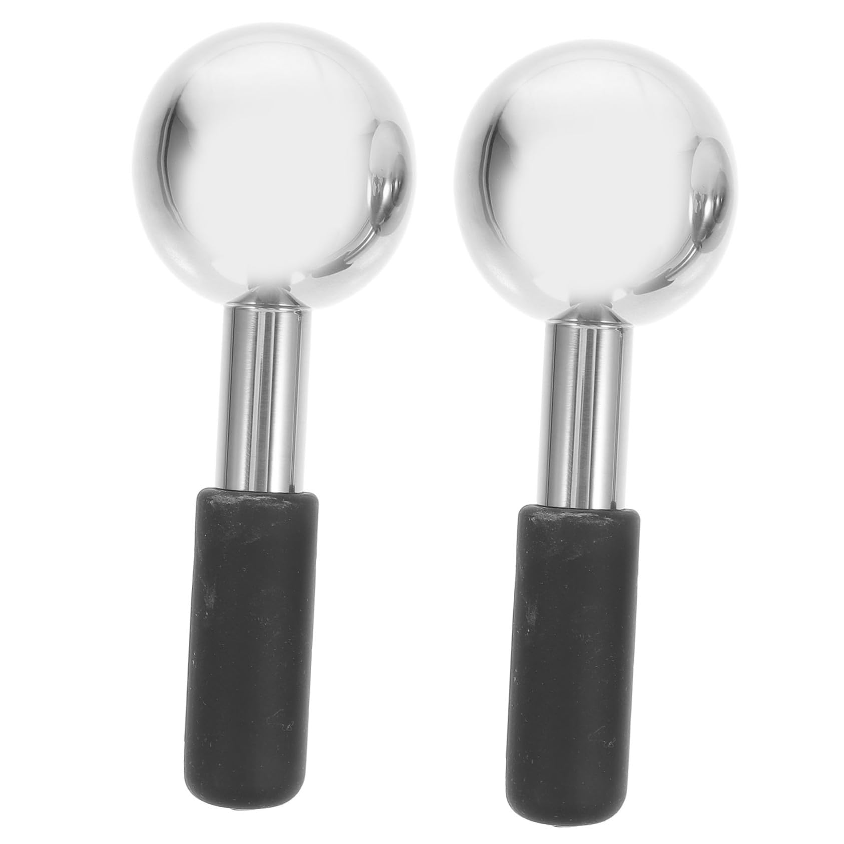 Homoyoyo 2 Globos Faciales de Acero Inoxidable, Masajeador Facial para Ojos y Cuello, Efecto Refrescante Antiedad, 2 Piezas