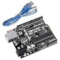 ELEGOO UNO R3 Mikrocontroller Board Hauptplatine mit USB-Kabel Kompatibel mit Arduino Entwicklungsumgebung