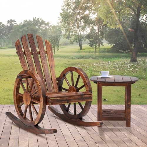 Outdoor Rocking Chairs Set Of Spurgehom Outdoor Wood Rocking - Main Image