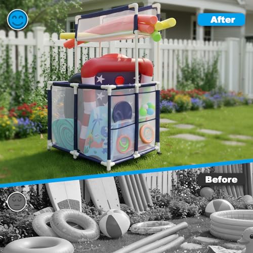 AURASUN XXL Large Outdoor Pool Toy Storage Organizer Cart by AURASUN - Used condition - Image 8