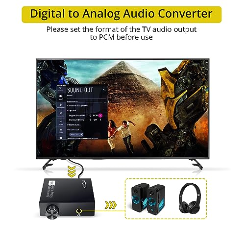 image for PROZOR 192kHz Digital to Analog Converter - DAC Digital Optical Toslin