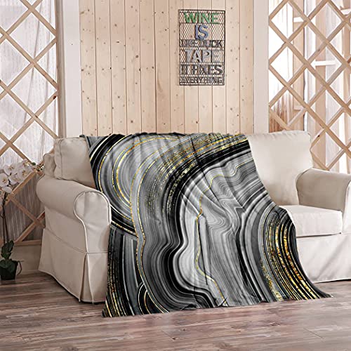 Abstract Stone Artificial Agate Veins Fashion Marbling Marbled Surface Macro Soft Warm Lightweight For Cozy Couch Bed And Plush Home Decor Inches Throw Blankets 60"X50" #TOP12